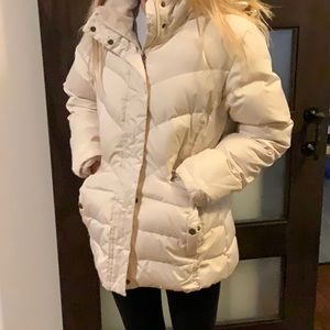 Women’s cream coat - Larry Levine Down puffer winter coat